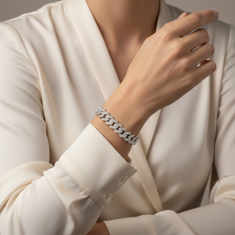 Silver Cuban Link Bracelet